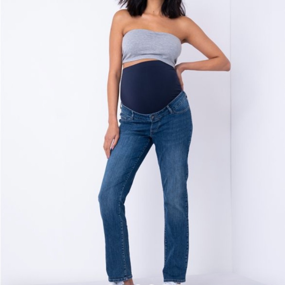 NWOT Seraphine maternity high rise straight leg jeans - Size 2